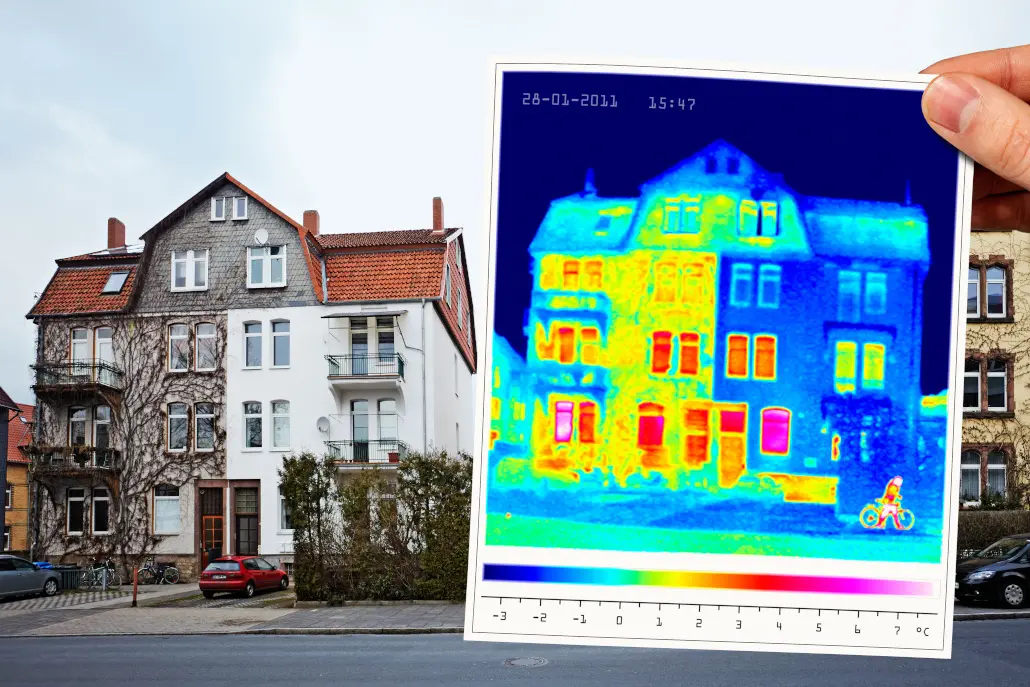 Wärmeplanung; Wärmebild; Haus