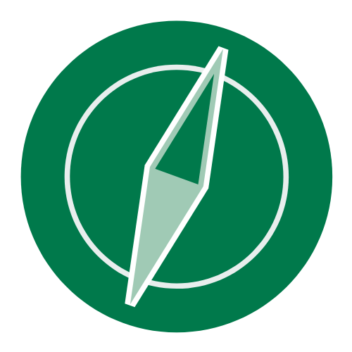 Karriere und Weiterbildung für Kommunen: Karriere Kompass Symbol